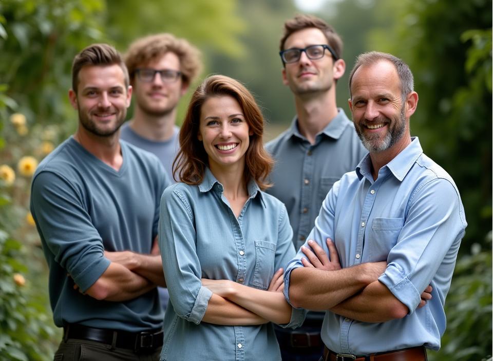 Team of certified landscaping professionals with credentials and industry certifications