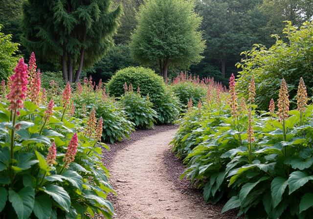 Four-season garden with plants providing year-round color and interest